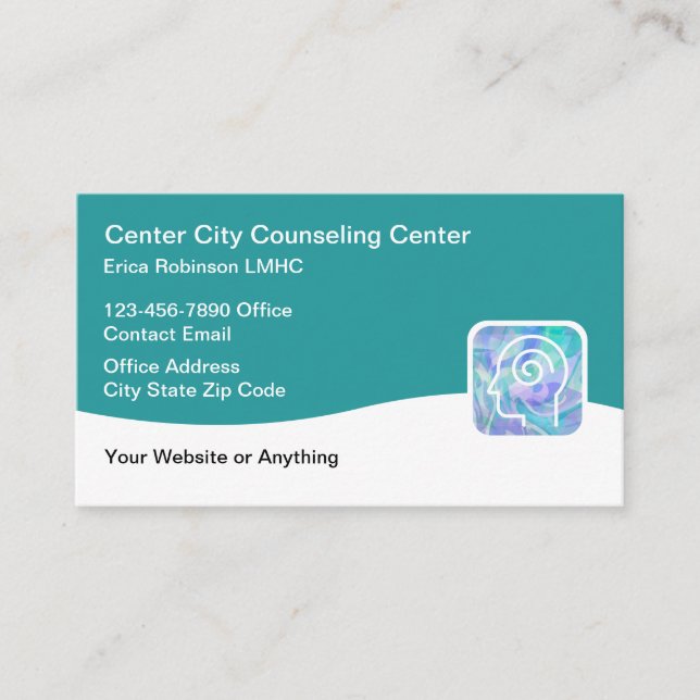Mental Health Counseling Theme  Business Card (Front)