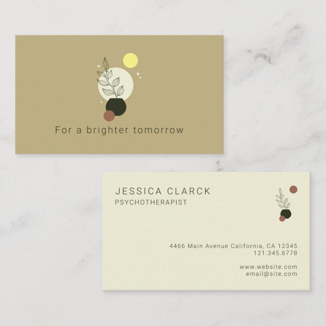 Mental Health Counsellor and Psychotherapist  Business Card (Front/Back)