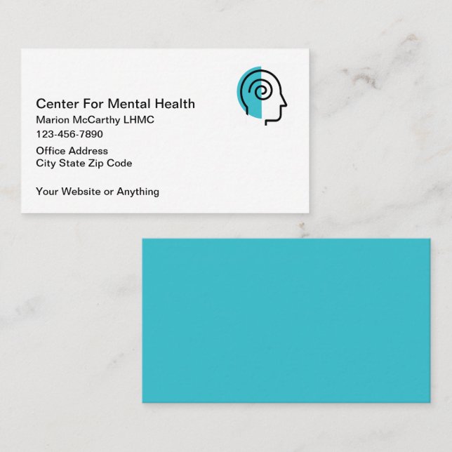 Mental Health Counsellor Business Cards (Front/Back)