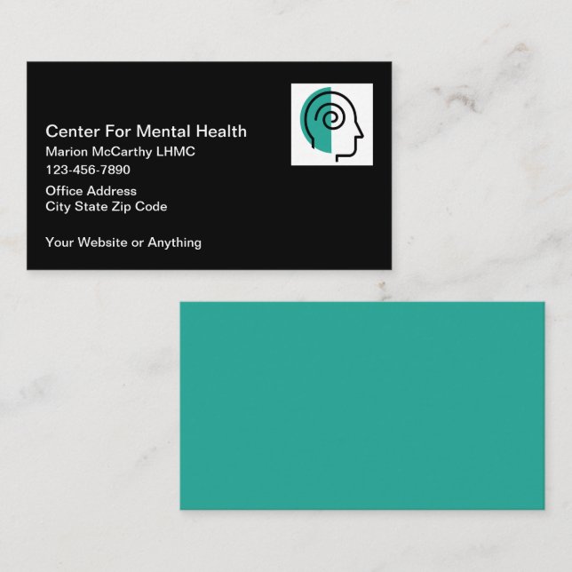 Mental Health Counsellor Business Cards (Front/Back)