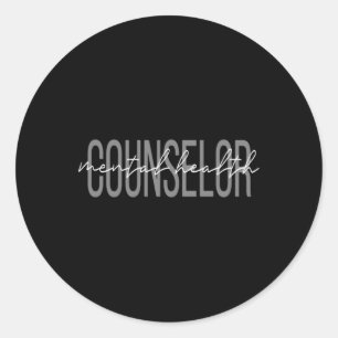 Mental Health Counsellor Mental Awareness Therapis Classic Round Sticker