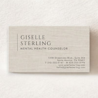 Mental Health Counsellor Natural Linen