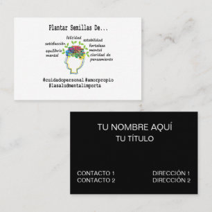 Mental Health Counsellor Spanish Business Card