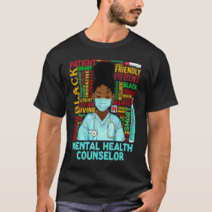 Mental Health Counselor African Women Black Histor T-Shirt