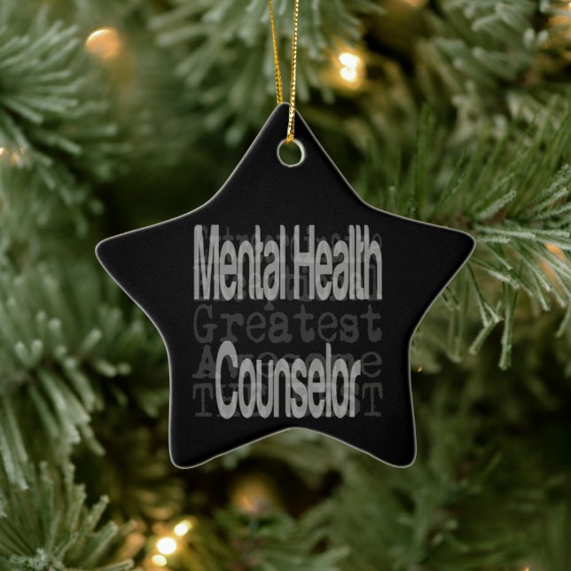 Mental Health Counselor Extraordinaire Ceramic Tree Decoration (Tree)