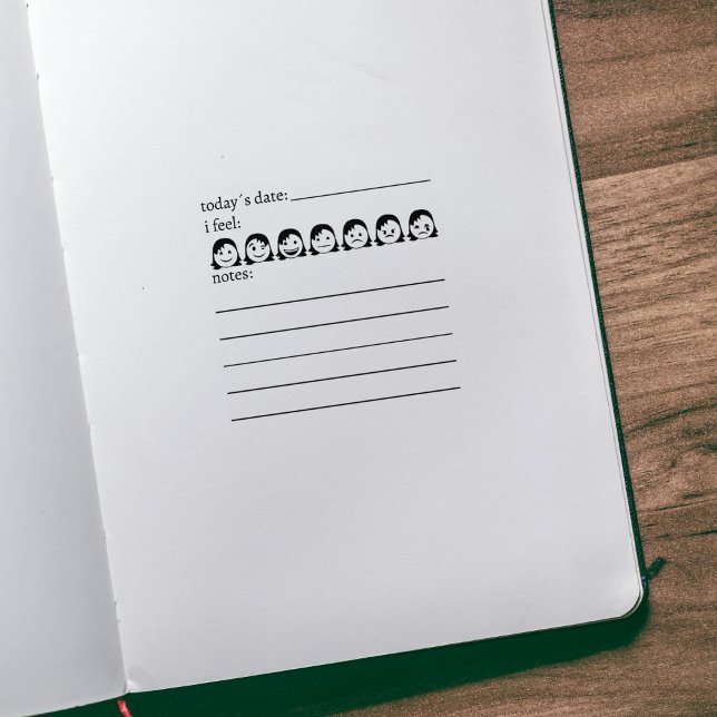Mental Health, Diary Mood, Journal  Rubber Stamp (Creator Uploaded)