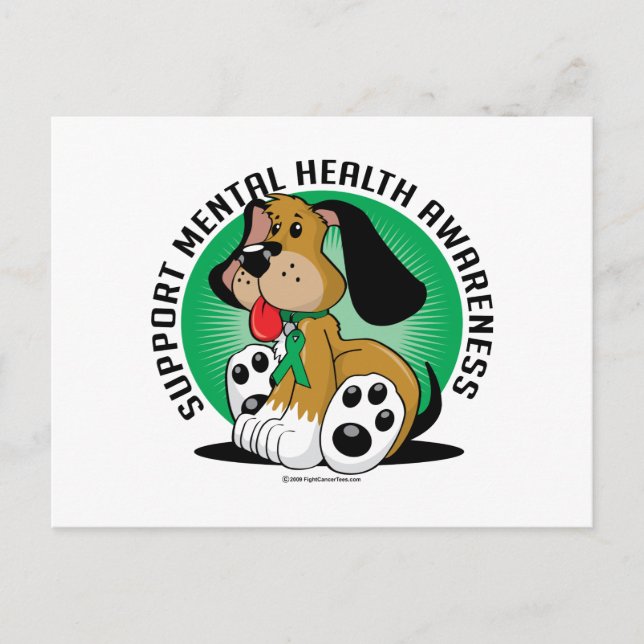 Mental Health Dog Postcard (Front)