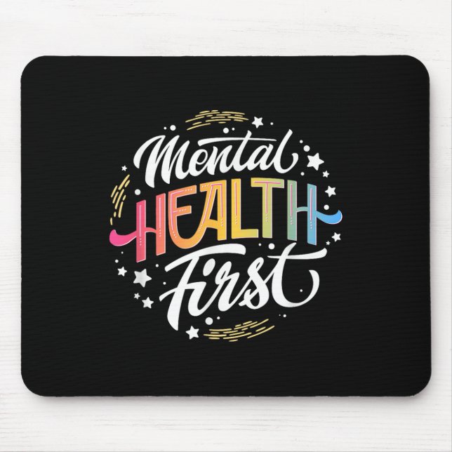 Mental Health First Awareness  Mouse Mat (Front)