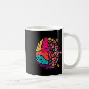 Mental Health Floral Brain Depression Awareness Co Coffee Mug