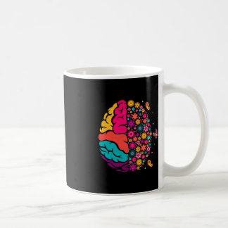 Mental Health Floral Brain Depression Awareness Co Coffee Mug