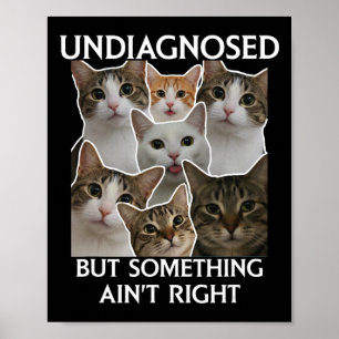 Mental Health Funny Undiagnosed But Something Ain' Poster