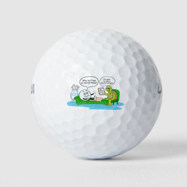Mental Health Get Well, Golf Humour for Support Balls (Front)