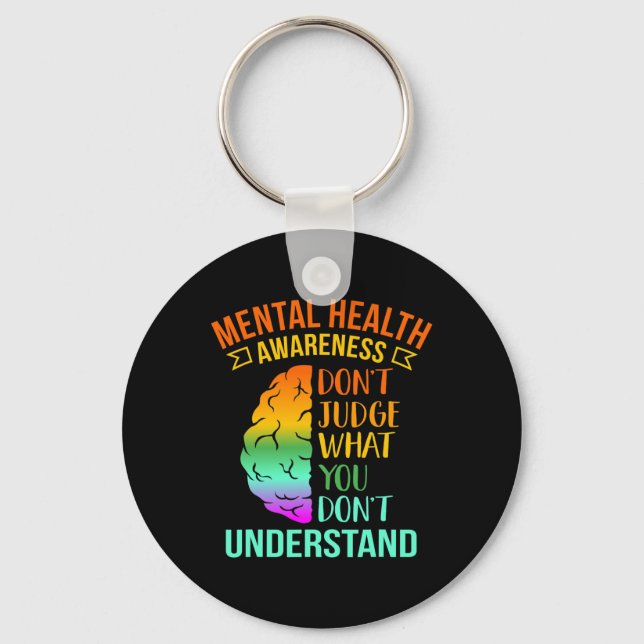 Mental Health Graphic  Key Ring (Front)