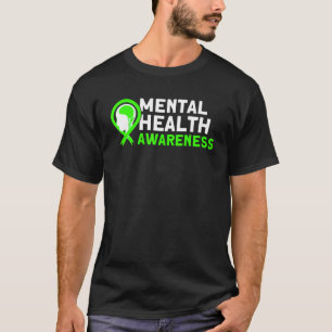 Mental Health Green Ribbon Mental Health Awareness T-Shirt