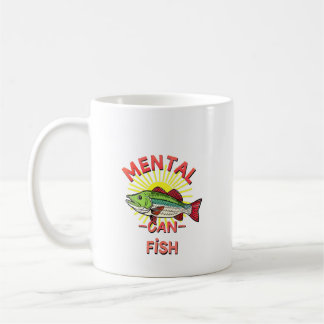 Mental Health Hooked on Fishing Coffee Mug