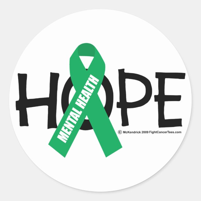 Mental Health Hope Classic Round Sticker (Front)