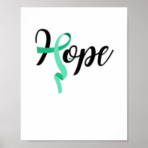 Mental Health Hope - Mental Health Green Ribbon Aw Poster
