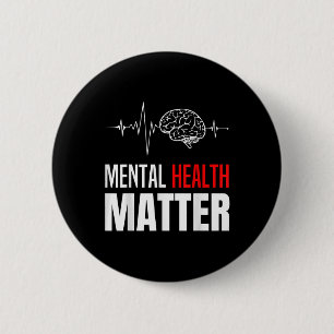 Mental Health Human Brain Problem Awareness _1 6 Cm Round Badge