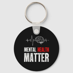Mental Health Human Brain Problem Awareness Key Ring