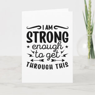 Mental Health I Am Strong Enough Anxiety Anxie Card