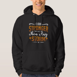 Mental Health I Am Stronger Than Any Storm Anxiety Hoodie