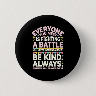 Mental Health Illness Awareness Month Depressed Pe 6 Cm Round Badge