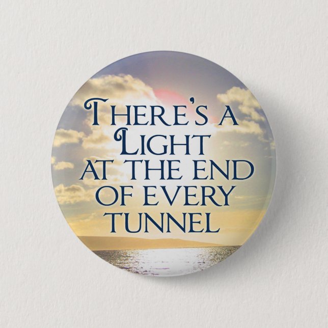 Mental Health Inspirational Quote Hope Sunset 6 Cm Round Badge (Front)