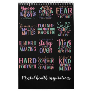 Mental health inspirations calendar