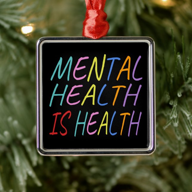 Mental health is health, mental health awareness metal tree decoration (Tree)