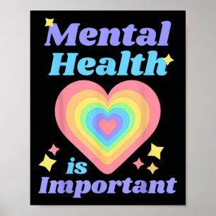 Mental Health Is Important Awareness Inspirational Poster