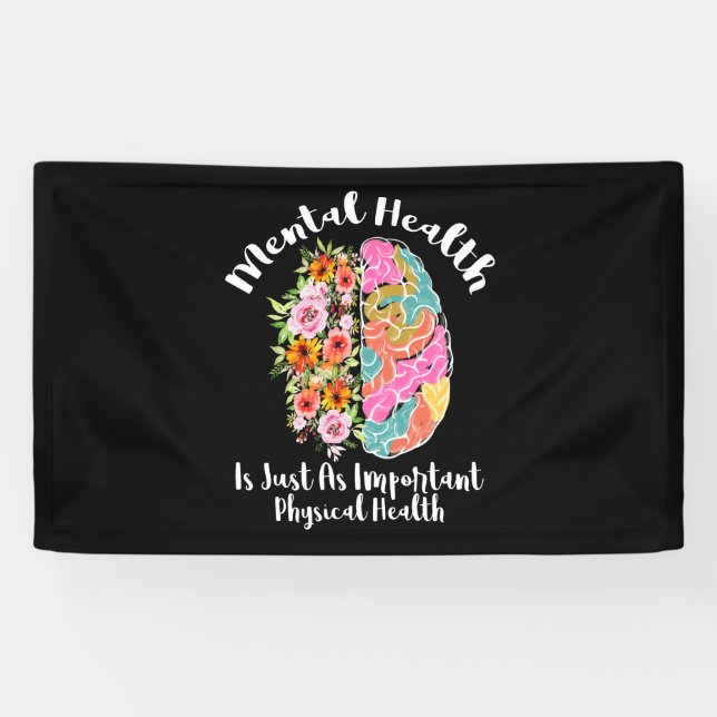 Mental Health Is Just As Physical Health Brain Banner (Horizontal)