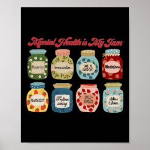Mental Health Is My Jam School Psychologist Social Poster