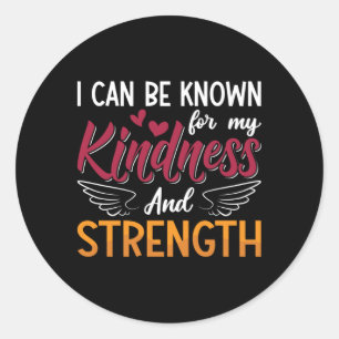 Mental Health Kindness And Strength Anxie Anxiety Classic Round Sticker