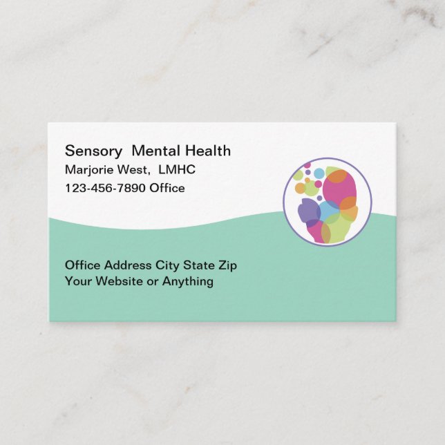 Mental Health Licensed Mental Health Counselor Business Card (Front)