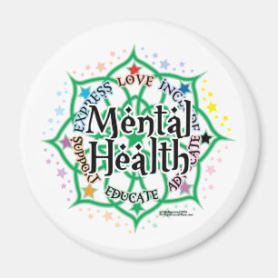 Mental Health Lotus Magnet