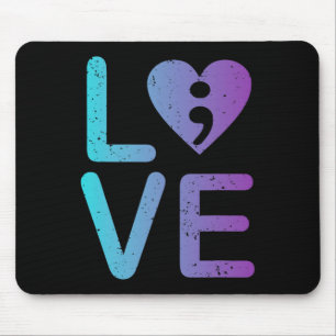 Mental Health Love Suicide Prevention Anxiety Awar Mouse Mat