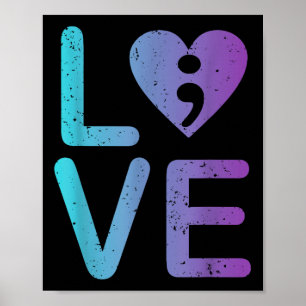 Mental Health Love Suicide Prevention Anxiety Awar Poster