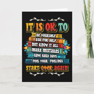 Mental Health Make Mistakes Be Yourself Inspiratio Card