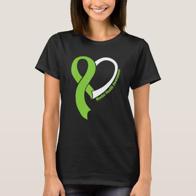 Mental Health Matters Awareness Month May Lime Gre T-Shirt (Front)
