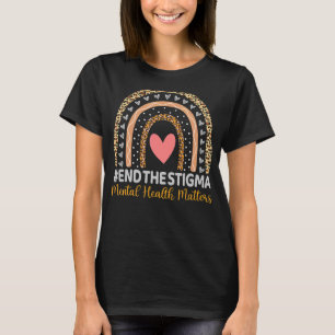 Mental Health Matters Awareness Rainbow Leopard Pr T-Shirt
