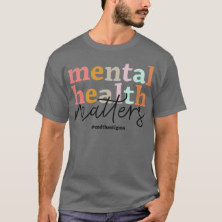 Mental Health Matters Awareness Retro Psychologist T-Shirt