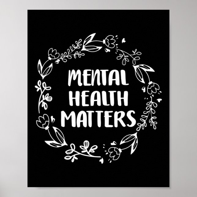Mental Health Matters Awareness Suicide Prevention Poster (Front)