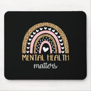 Mental Health Matters Boho Rainbow Awareness Mouse Mat