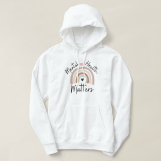 Mental Health Matters - Brown Rainbow  Hoodie