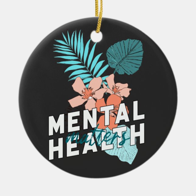 Mental Health Matters Ceramic Tree Decoration (Front)