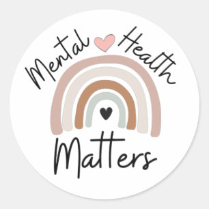 Mental Health Matters Classic Round Sticker