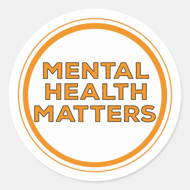 Mental Health Matters Classic Round Sticker (Front)