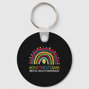 Mental-Health Matters End The Stigma Rainbow Boho Key Ring
