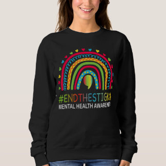 Mental Health Matters End The Stigma Rainbow Boho Sweatshirt