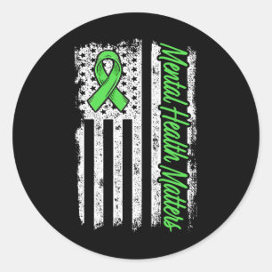 Mental Health Matters Fight Stigma Mental Health A Classic Round Sticker